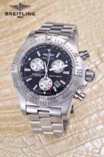 Knockoff Breitling Chronometre Certifie 1000m Stainless Steel Black Chronograph Design Watch